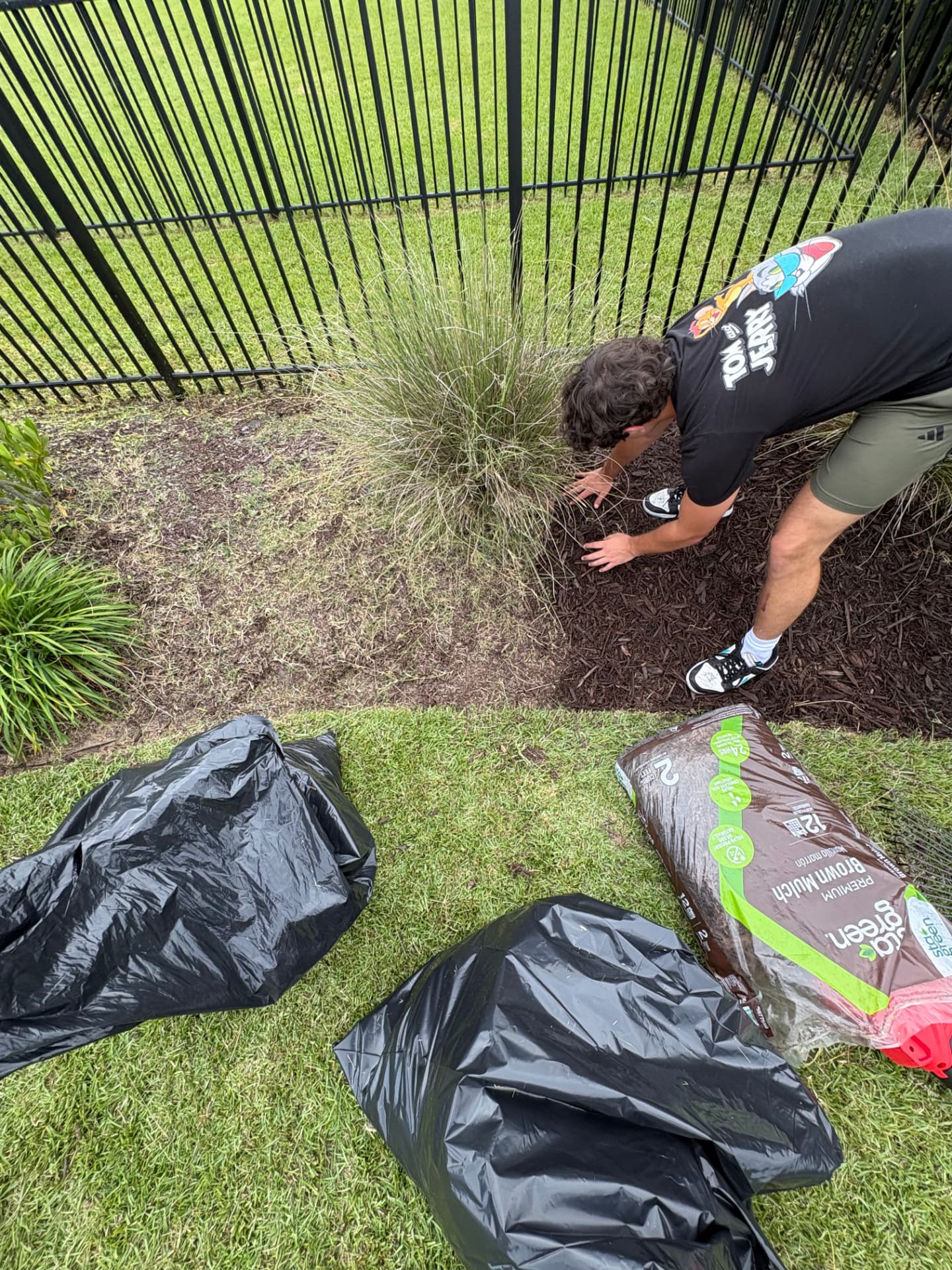 Mulching and garden-bed care